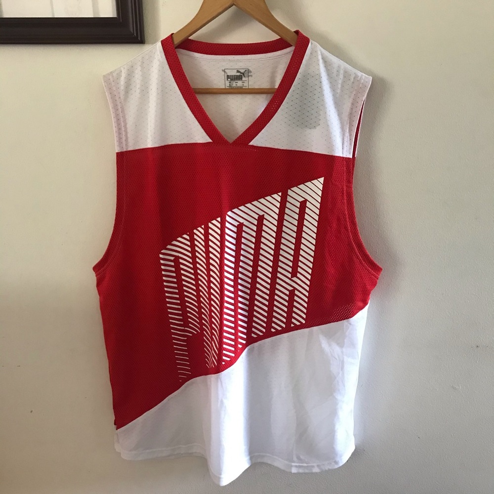 New Puma Sleeveless Jersey Style Tank Top